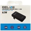 Ładowarka Beline 65W High Power – Uniwersalny Zasilacz USB-C do Laptopa i Telefonu (Czarna)